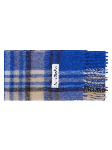 Шал Acne Studios Vally Tartan New Scarf Синьо | CA0293-CZ6