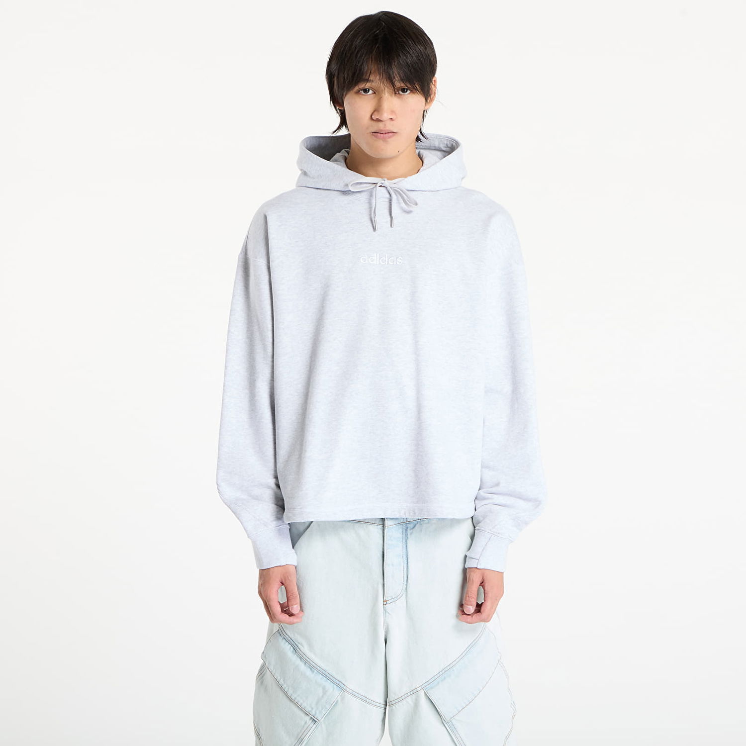 Суитчър adidas Originals Santa Monica Cropped Hoodie Сиво | JX6132, 0