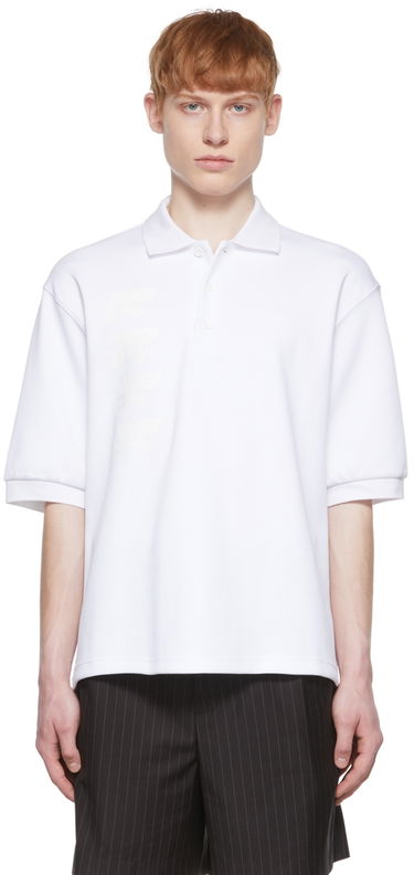Поло тениска We11done We11done Cotton Polo Shirt Бяло | WD-TT1-22-537-U-WH, 0