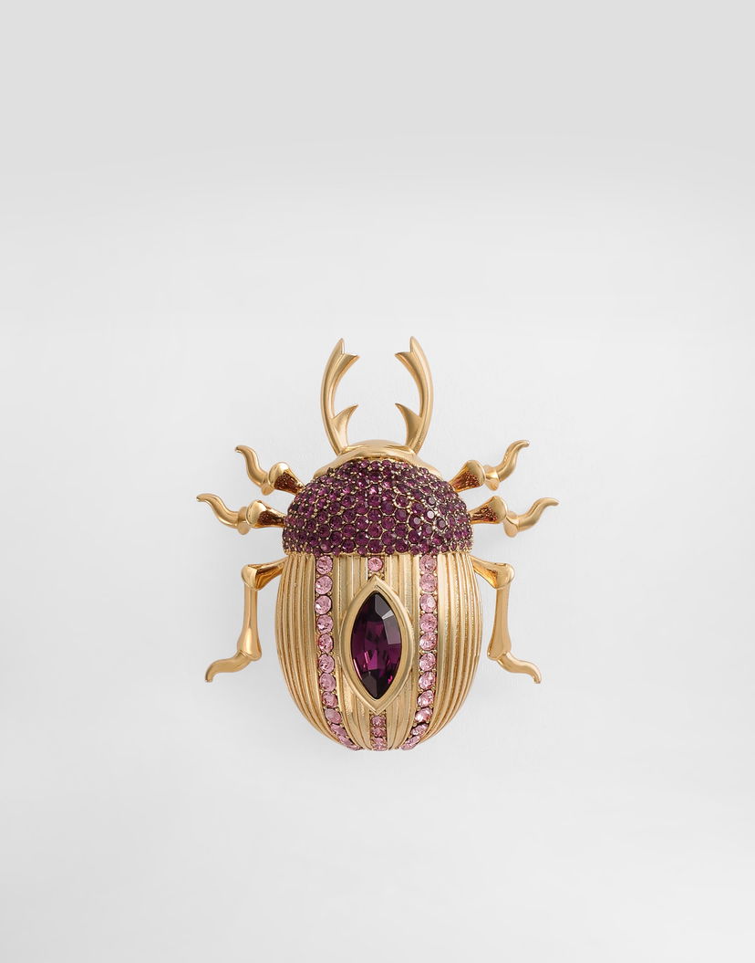 Значка Dolce & Gabbana Dolce & Gabbana Beetle-shaped Brooch With Rhinestones Многоцветен | WPR7A1W1111F0374
