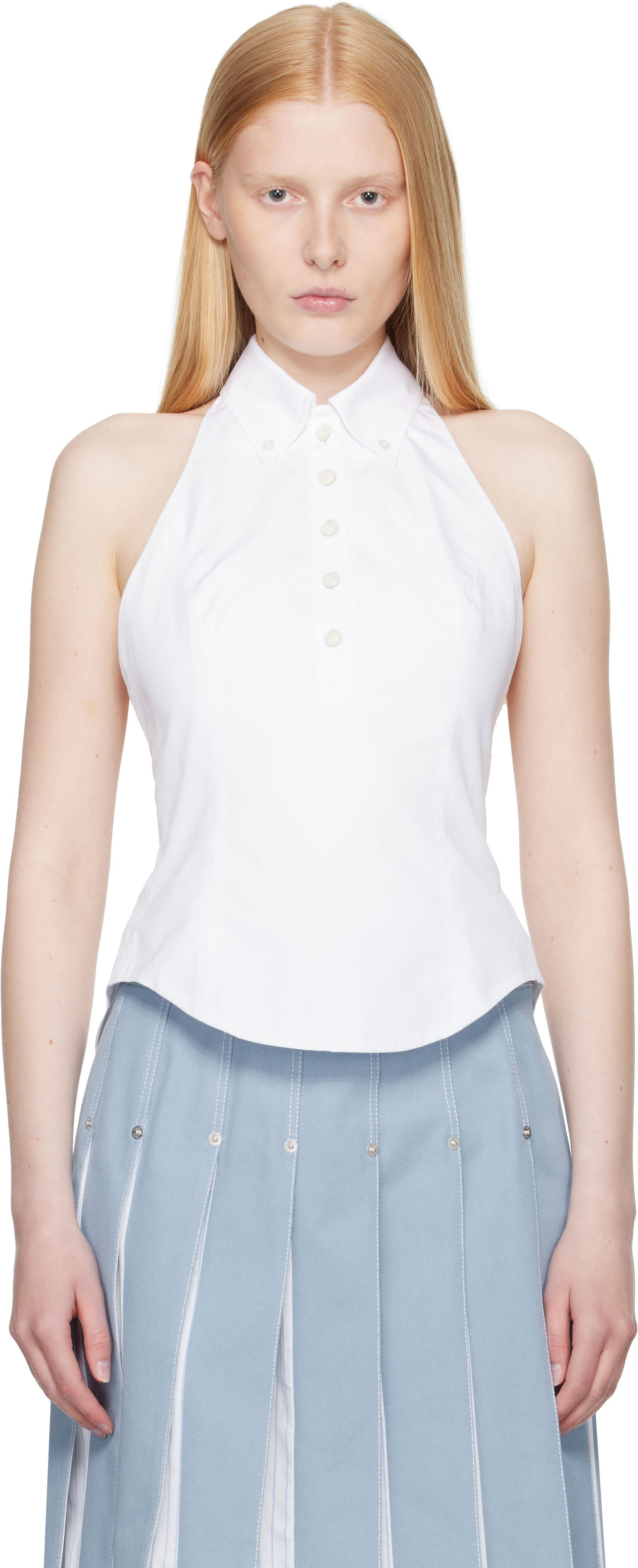 Потник Thom Browne Thom Browne Halter Top Бяло | FLL201A-03113, 0