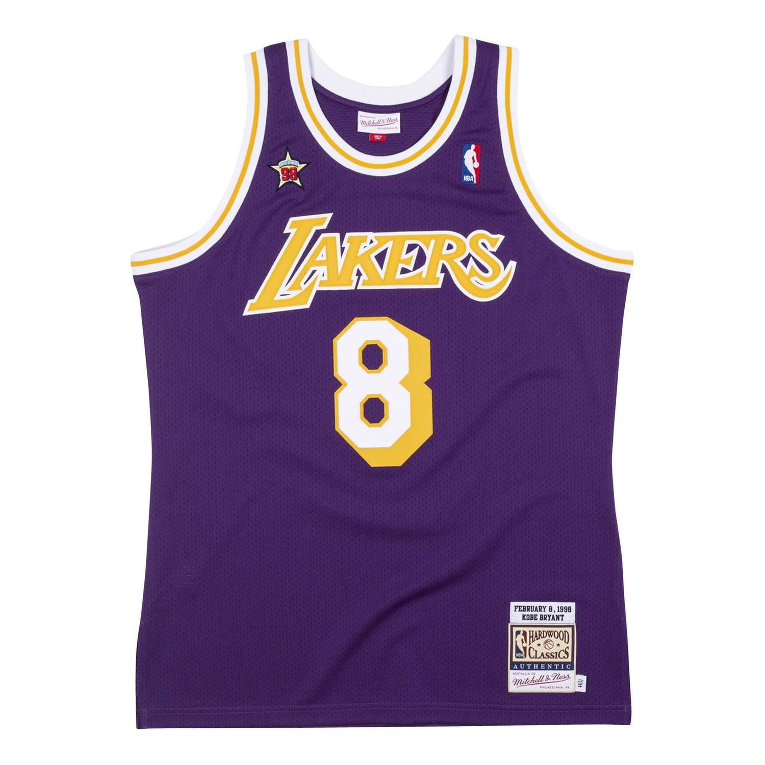 Фланелка Mitchell & Ness NBA All-Star 1998 West 'Kobe Bryant 8' Jersey Лилаво | AJY4CP19116-ASWPURP98KBR, 0