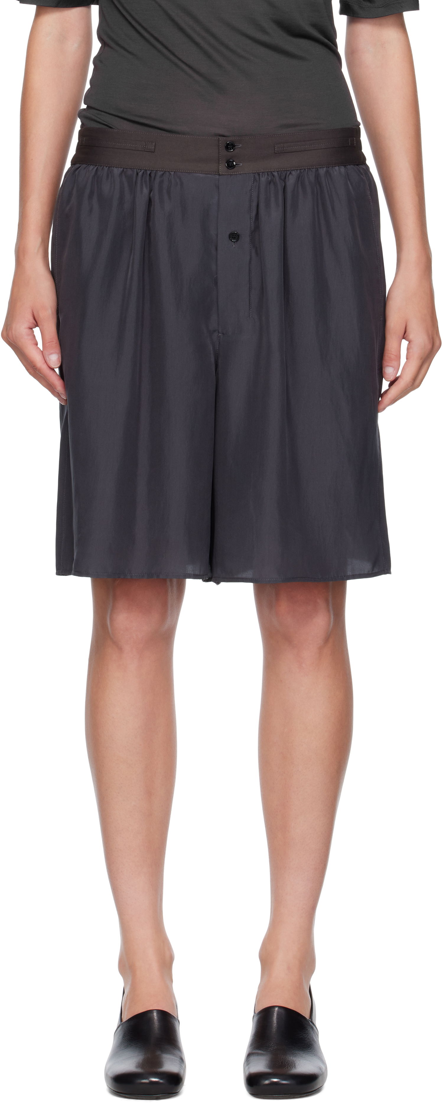 Къси панталони LEMAIRE Lemaire Soft Shorts Сиво | PA1220 LF1459, 0