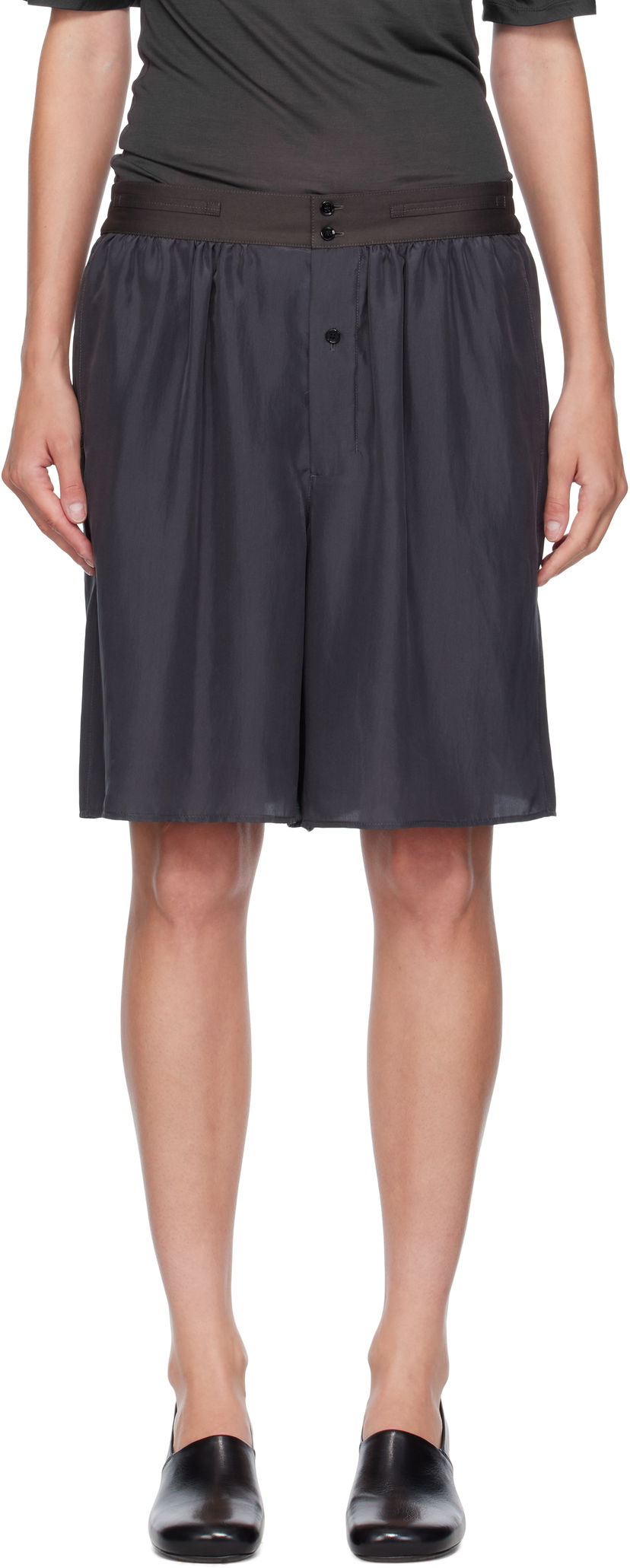 Къси панталони LEMAIRE Lemaire Soft Shorts Сиво | PA1220 LF1459