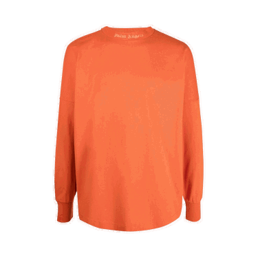 Тениска Palm Angels Long Sleeve Glitter Mock Neck Logo Tee Червено | PMAB001F22JER0022727, 0
