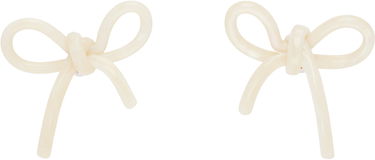Обеци SHUSHU/TONG SHUSHU/TONG YVMIN Edition Bow Earrings Бяло | AW2020AC16 PLA001, 0