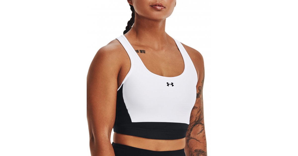 Сутиен Under Armour Crossback Longline Sports Bra Бяло | 1372798-001, 1