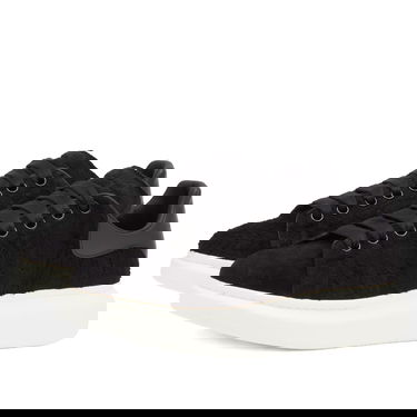 Кецове и обувки Alexander McQueen Exaggerate Sole Rough Suede Черно | 553680-WIAC8-1000, 2