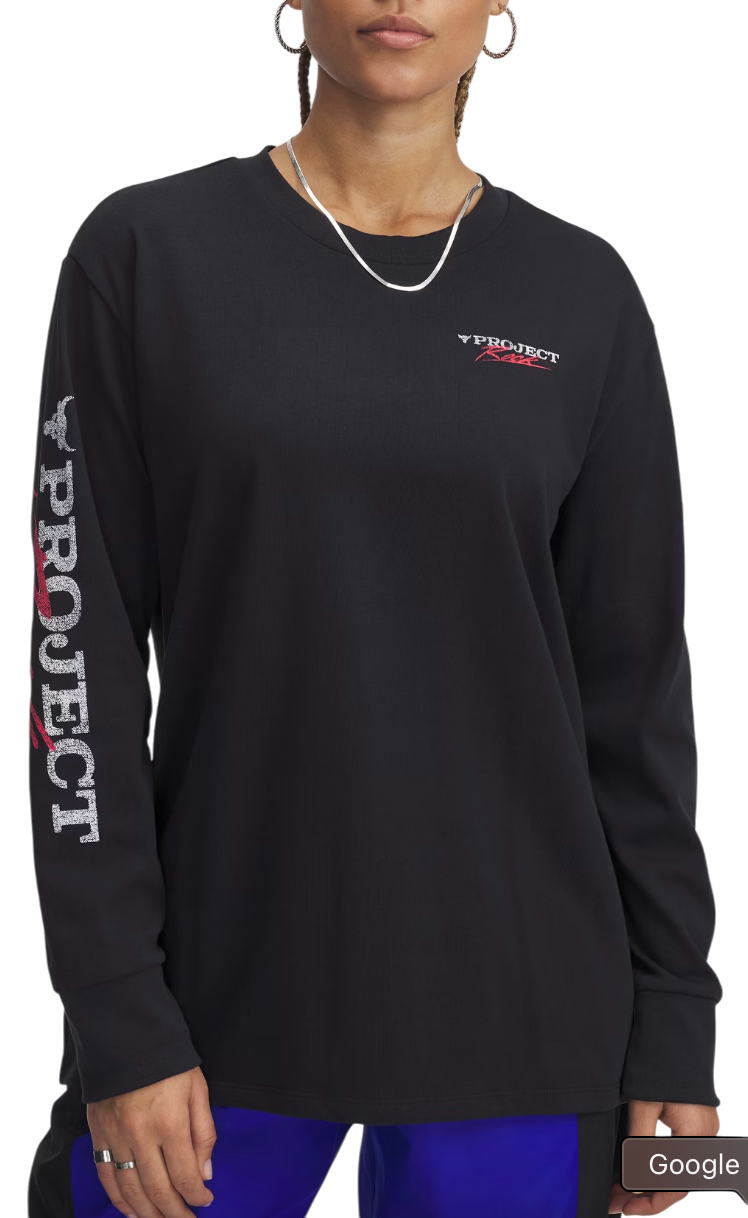 Пуловер Under Armour Project Rock Long Sleeve T-Shirt Черно | 1389700-001, 0