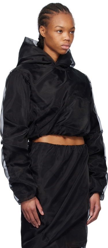 Суитчър We11done We11done Layered Cropped Hoodie Черно | WD-BL0-25-117-W-BK, 1