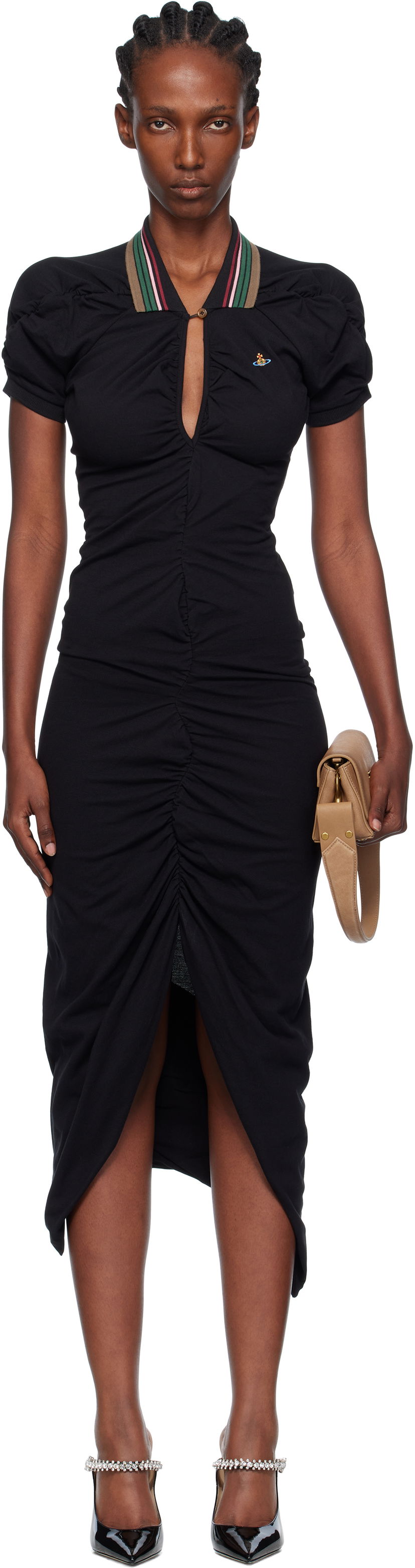 Pокля Vivienne Westwood Vivienne Westwood Pulling Midi Dress Черно | 1601004S-J0009-
