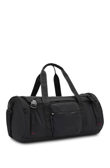 Чанта за пътуване BOSS HUGO Holdall with Logo Straps Черно | 50547297, 1