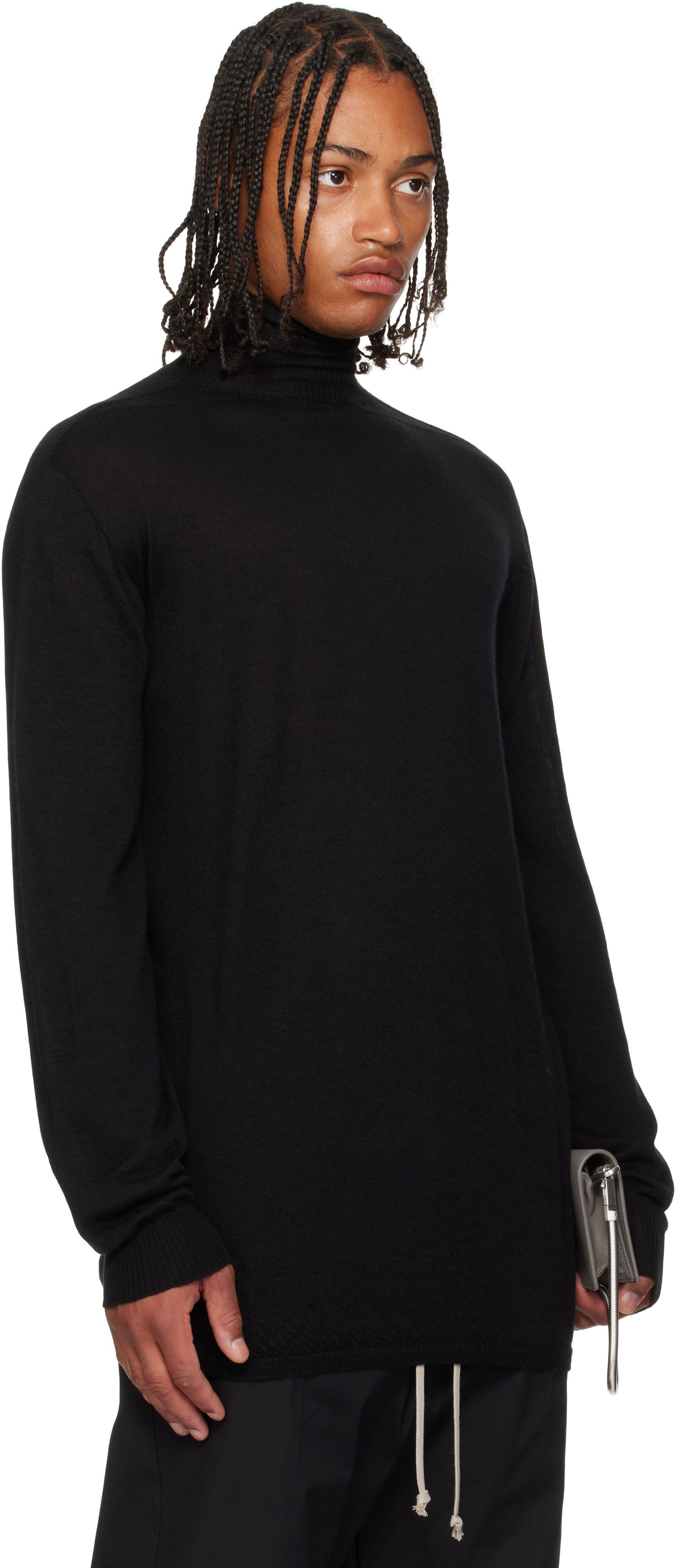 Пуловер Rick Owens Rick Owens Concordians Oversized Turtleneck Sweater Черно | RU02E1626 WS, 1