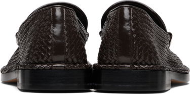 Кецове и обувки Bottega Veneta Bottega Veneta Square-Toe Woven Loafers Кафяво | 827137V5R702113, 1