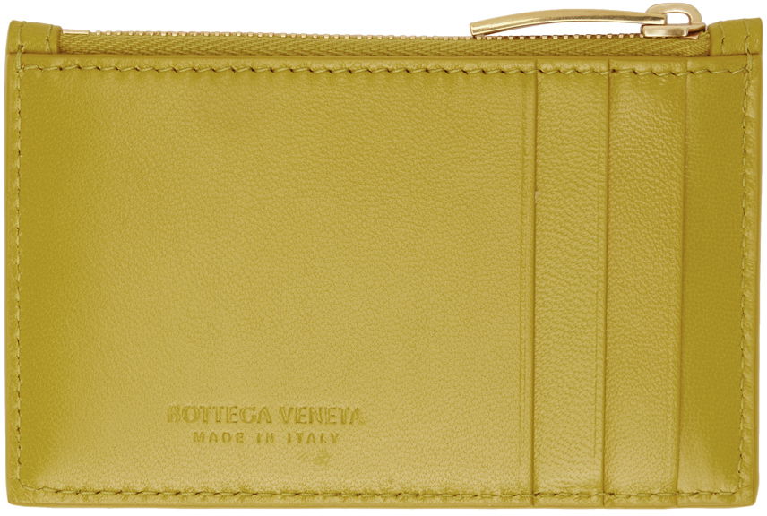 Портфейл Bottega Veneta Intreccio Card Case Жълто | 681010 VCQC4, 1