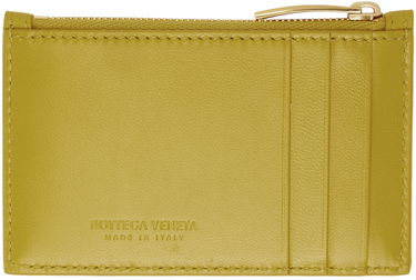 Портфейл Bottega Veneta Intreccio Card Case Жълто | 681010 VCQC4, 1