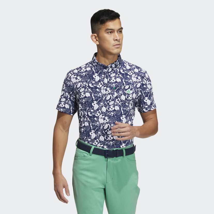 Поло тениска adidas Performance Play Green Graphic Многоцветен | HS9055