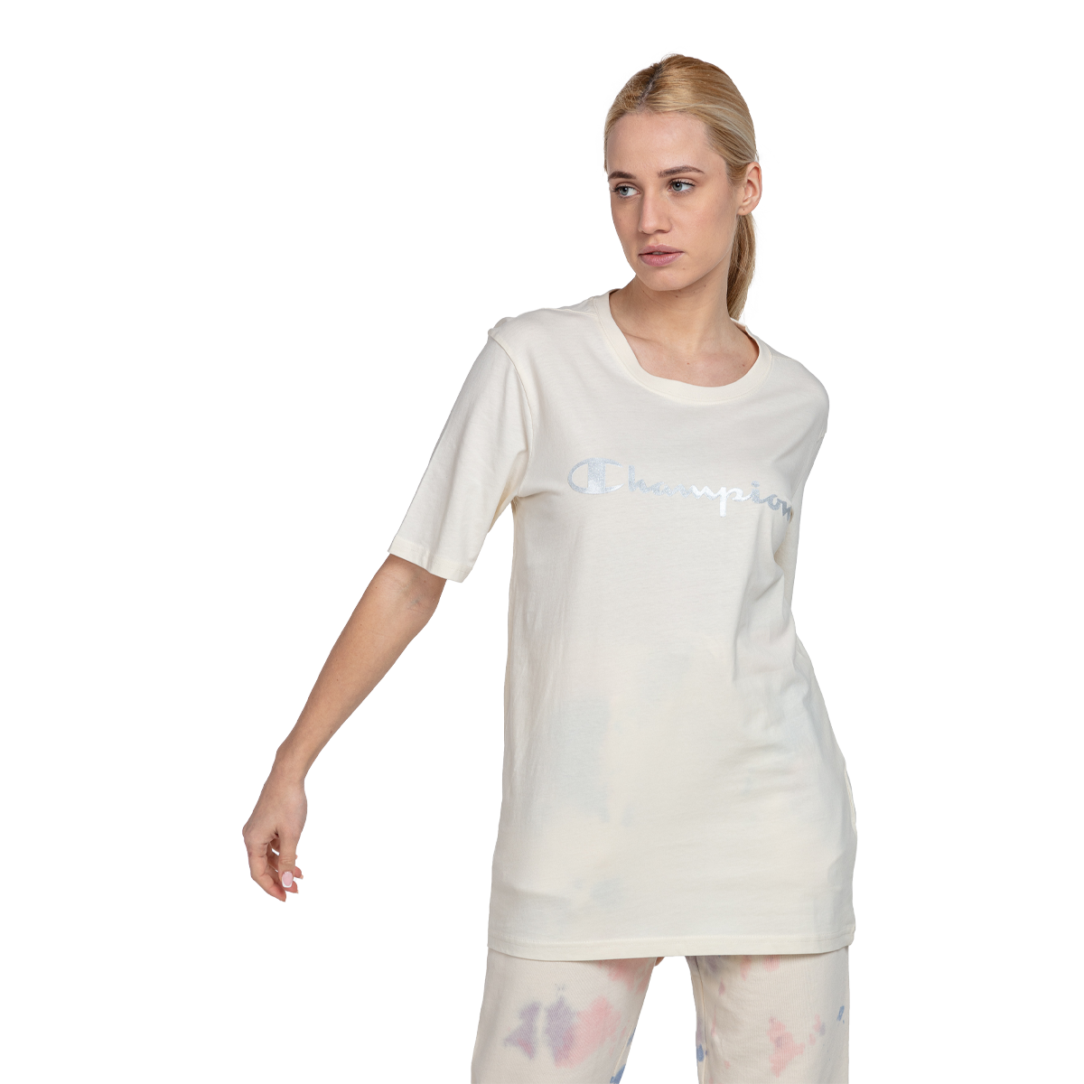 Тениска Champion SIMPLE T-Shirt Бежово | 116955-WW002, 0