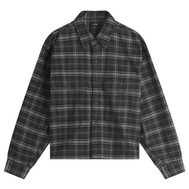 BEAMS Plaid Overshirt, Size Large