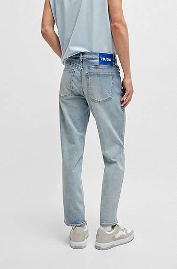 Дънки BOSS Tapered-Fit Stretch Denim Jeans Синьо | 50529224, 1