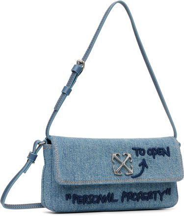 Чанта през рамо Off-White Jitney 0.7 Denim Bag Синьо | OWNN18IF25DEN0014145, 1