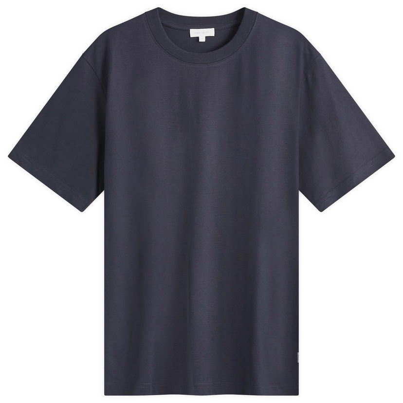 Тениска NORSE PROJECTS Standard T-Shirt Dark Navy Тъмно синьо | N01-0670-7004