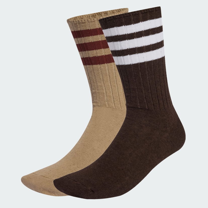 Чорапи adidas Performance Ribbed Crew Socks - 2 Pairs Кафяво | JX5201