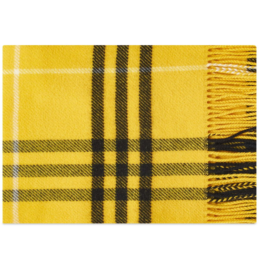 Шал Burberry Tartan Blend Merino Scarf Pear Жълто | 8073682-B7307