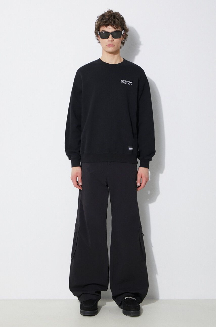 Пуловер Neighborhood NEIGHBORHOOD Plain Crewneck Sweatshirt Черно | 241FPNH.CSM01, 1