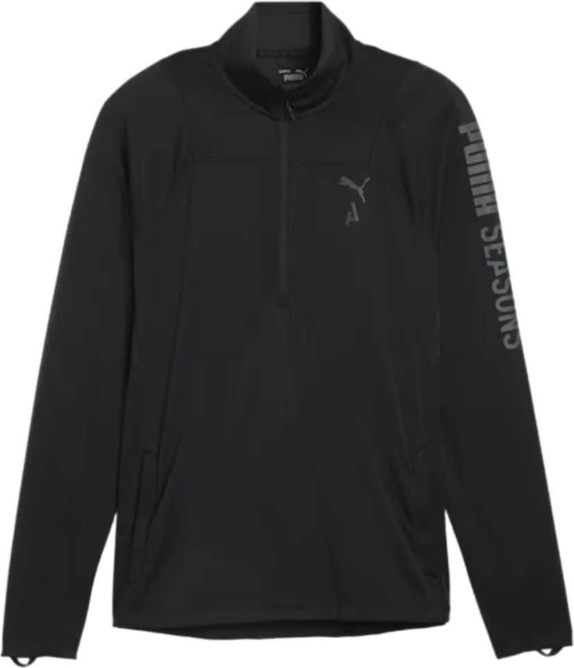 Суитчър Puma M SEASONS LS 1/4 Zip Polypropylene Rain Cell Черно | 524891-01