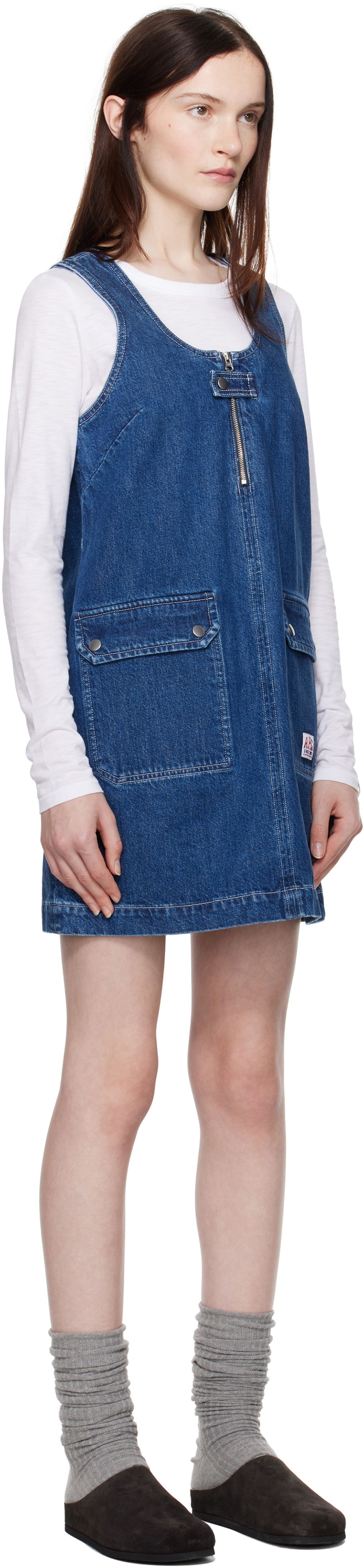 Pокля A.P.C. Designer Denim Minidress Синьо | COHET-F35145, 1