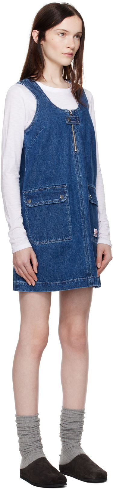 Pокля A.P.C. Designer Denim Minidress Синьо | COHET-F35145, 1