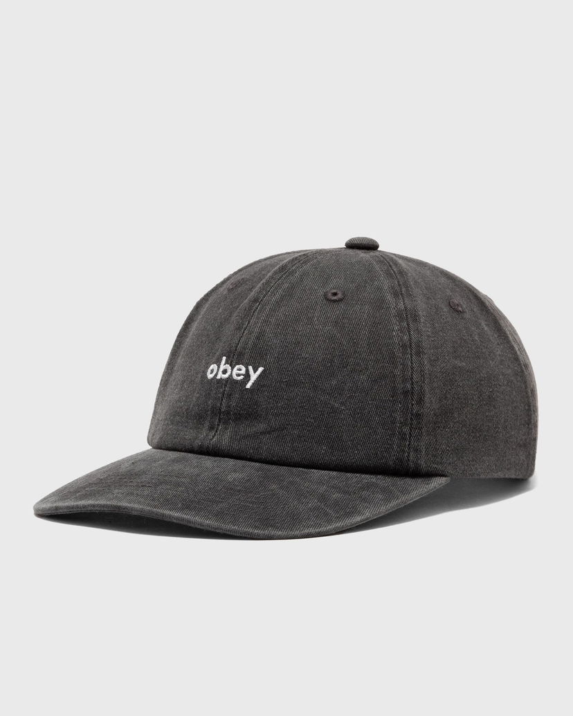 Шапка с козирка OBEY Pigment Lowercase 6 Panel Strapback Cap Черно | 100580367-BLK