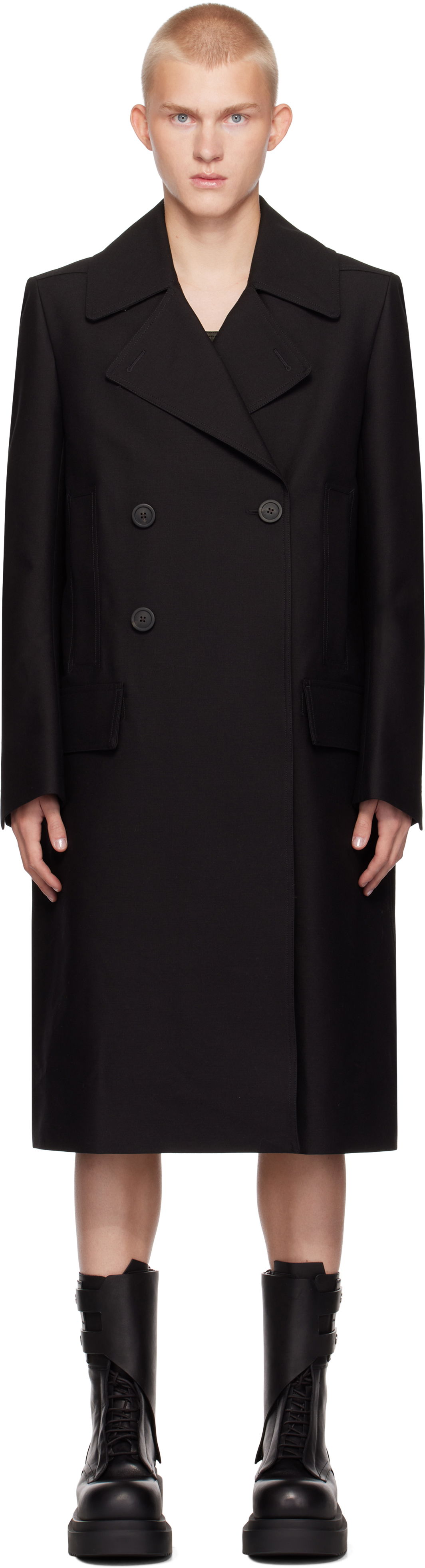 Палта Rick Owens Slim Drella Coat Черно | RL02D6973 WUT, 0