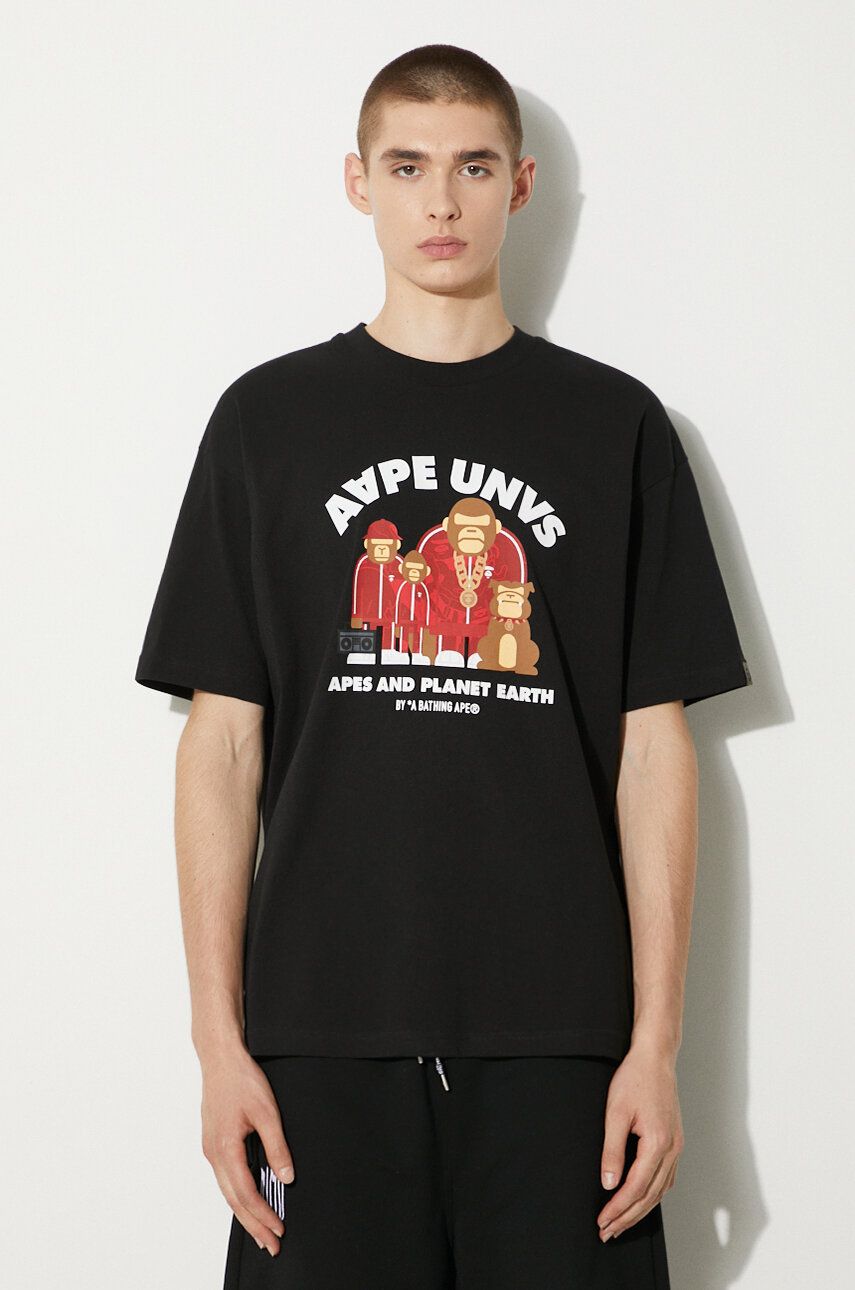 Тениска AAPE by A Bathing Ape AAPE Theme Graphic T-Shirt Черно | AAPTEM1496XXM, 0