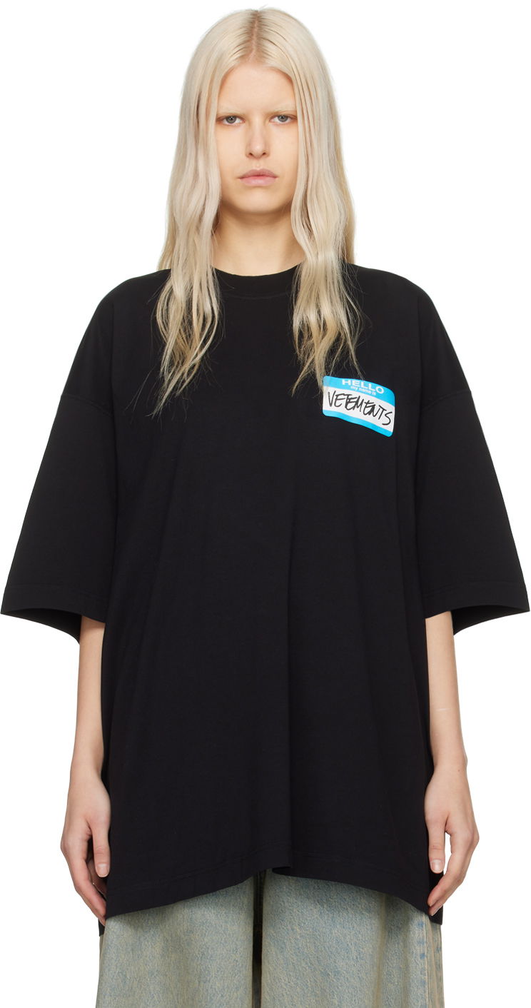 Тениска VETEMENTS 'My Name Is ' T-Shirt Черно | UE64TR130B, 0