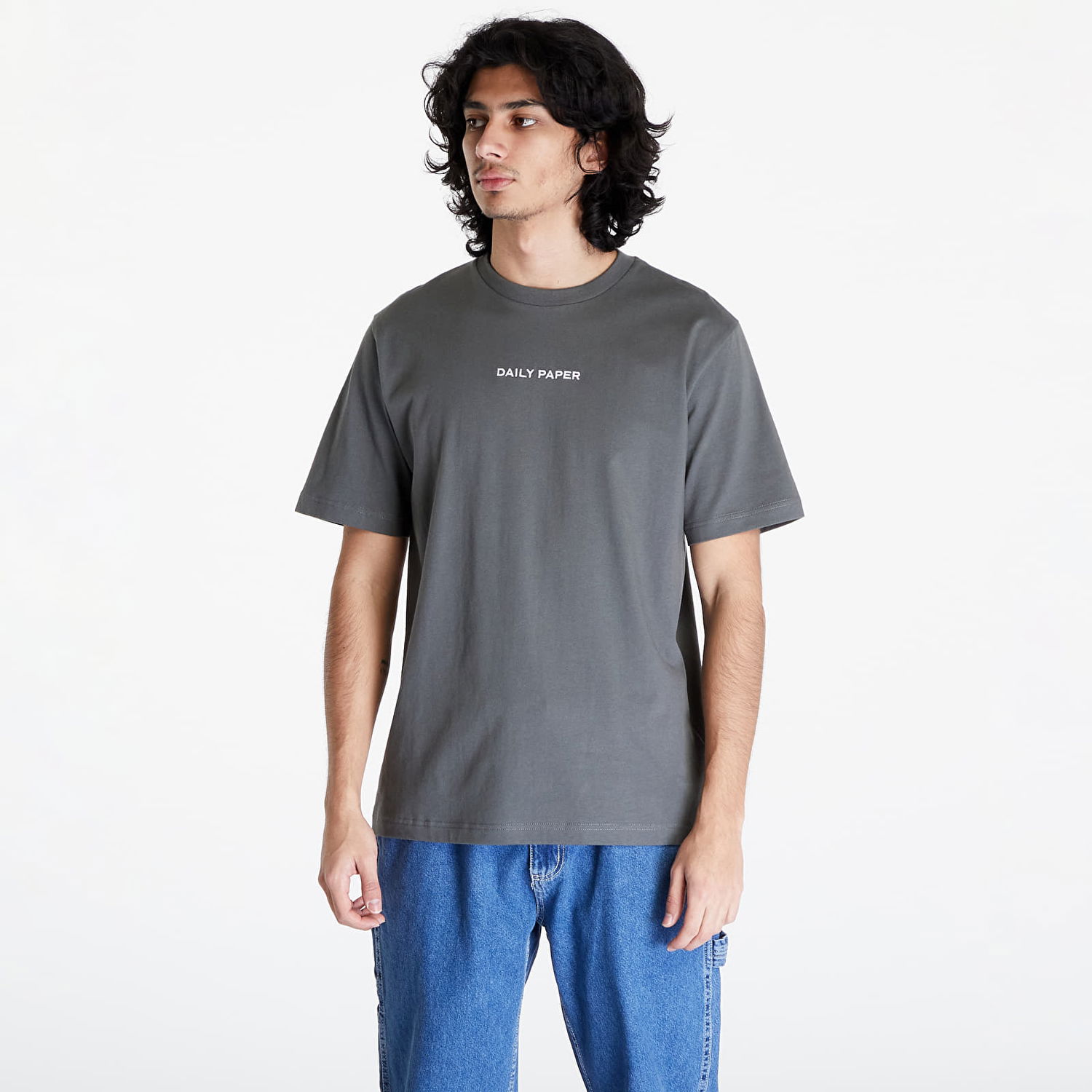 Тениска DAILY PAPER Logotype Short Sleeve T-Shirt Сиво | 2412013, 0