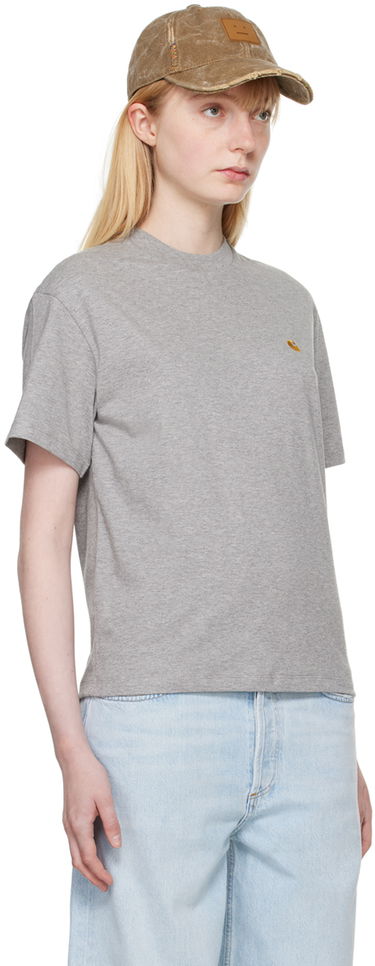 Тениска Carhartt WIP Gray Chase T-Shirt Сиво | I033045 00MXX, 1