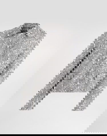 Яке Dolce & Gabbana Single-breasted Embroidered Jacket With Stones Металик | F29UEZGDDG9S8400, 0