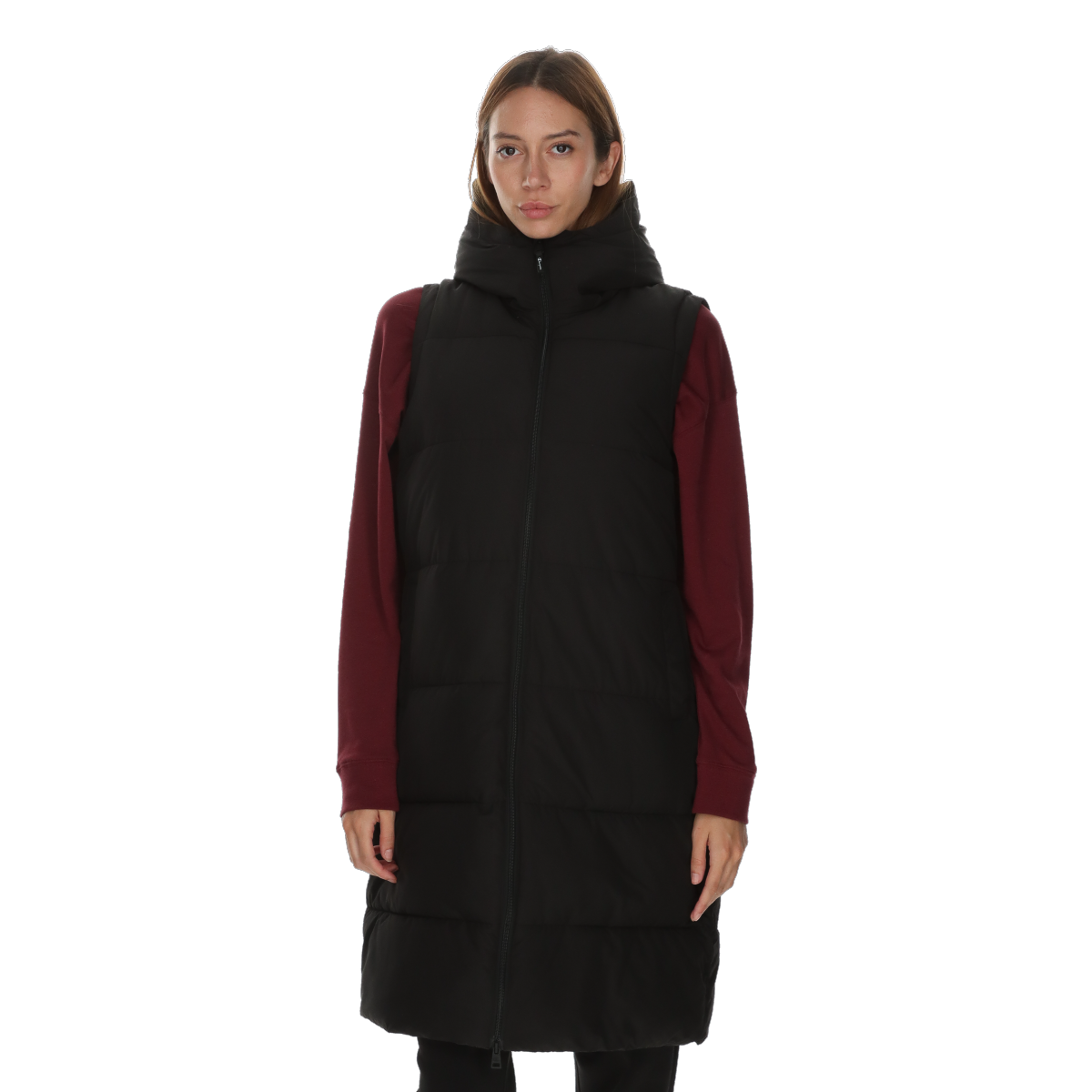 Жилетка Champion Long Hooded Puffer Vest Freny Черно | CHA253F500-01, 0