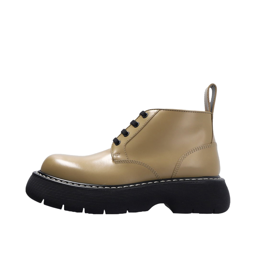 Кецове и обувки Bottega Veneta Bounce Leather Ankle Boots Бежово | 651406V00H02865