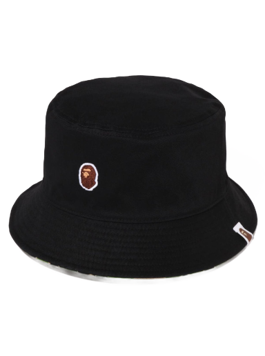 Шапка BAPE One Point Reversible Bucket Hat Черно | 1J20-181-001