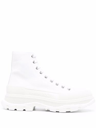 Кецове и обувки Alexander McQueen Fabric Ankle Boots Бяло | 604254W4MV29000, 0