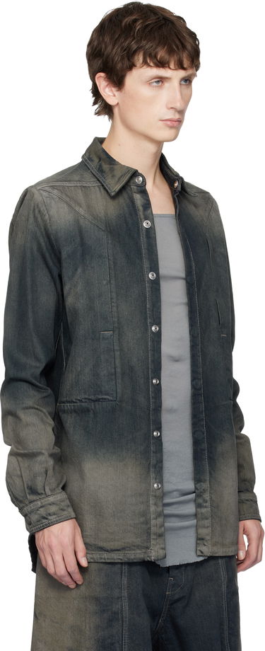 Риза Rick Owens Concordia Fogpocket Denim Shirt Многоцветен | RU02E1237 DKDEG, 1
