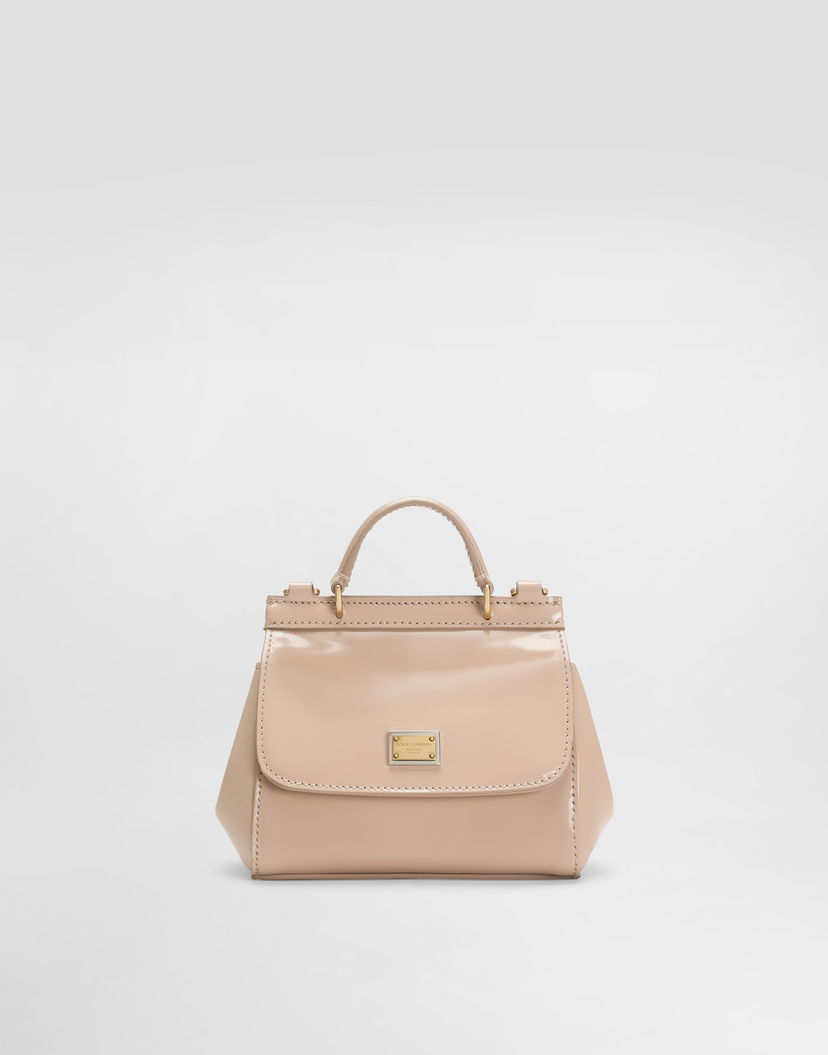 Дамска чанта Dolce & Gabbana Dolce & Gabbana Mini Sicily Patent Calfskin Bag Бежово | EB0003A106780412