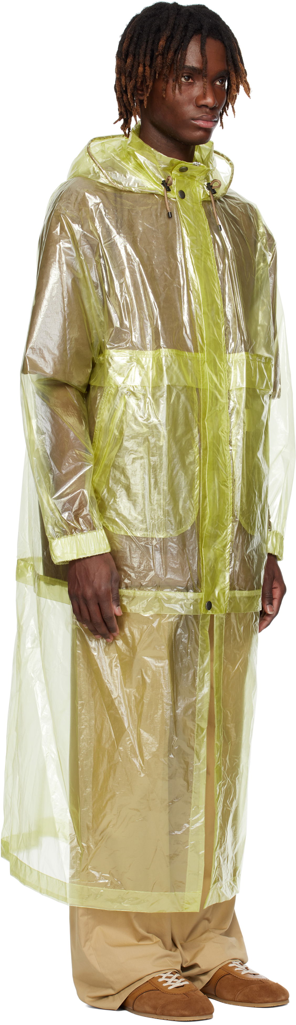Дъждобран Dries Van Noten Dries Van Noten Sheer Taffeta Coat Жълто | 251-020552-1258, 1