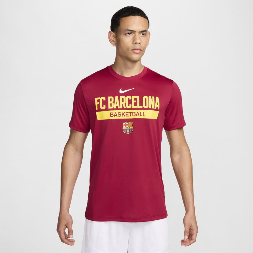 Тениска Nike Dri-FIT FC Barcelona Practice Basketball Tee Червено | DZ4653-620