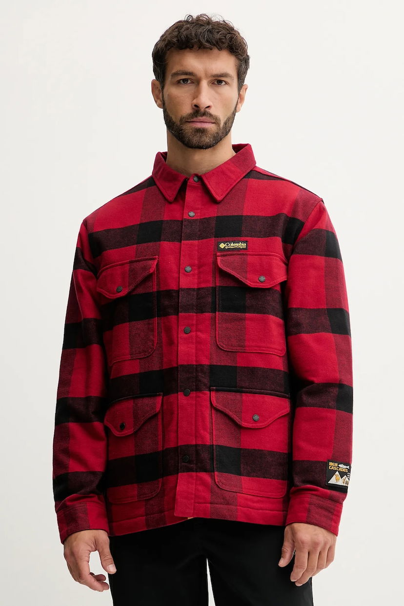 Яке Columbia High Cascades Shirt Jacket Червено | 2138401
