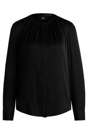 Regular-Fit Silk Blouse