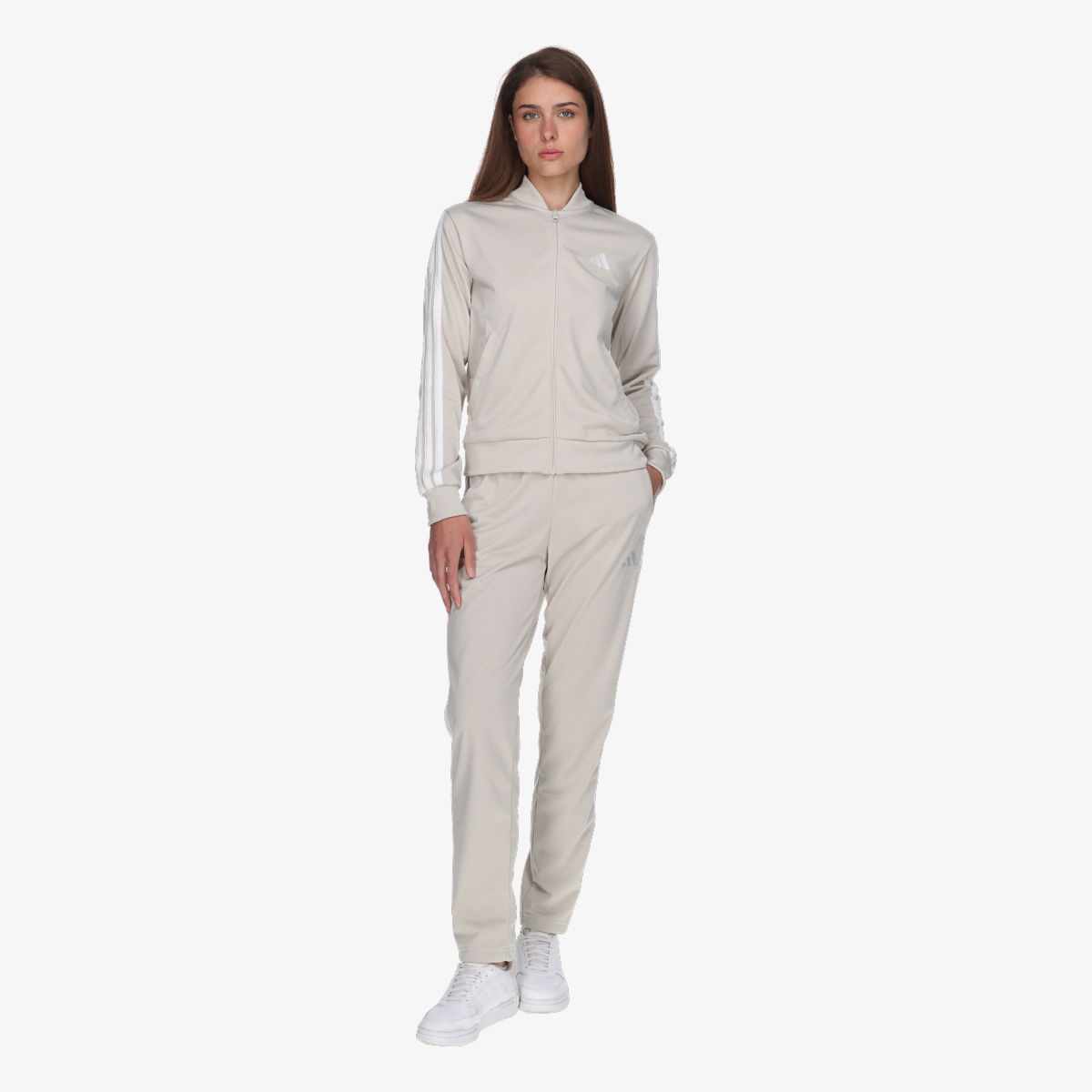 Комплект adidas Performance Essentials 3-Stripes Tracksuit Бежово | JD2686, 1